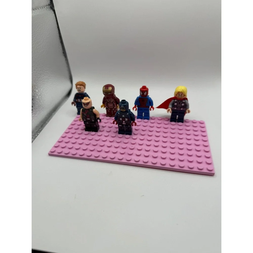 Marvel Avengers Minifigures Lot 6pc Iron Man Captain America Spider-Man Thor T-7